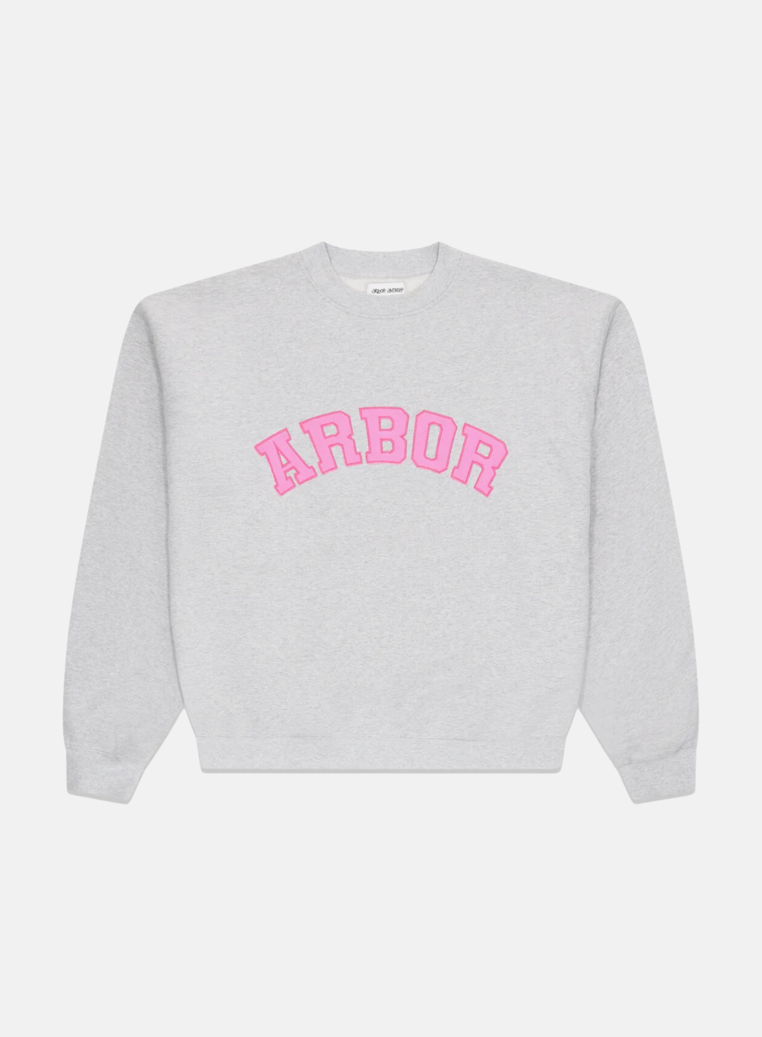 Pink Logo Crewneck Grey