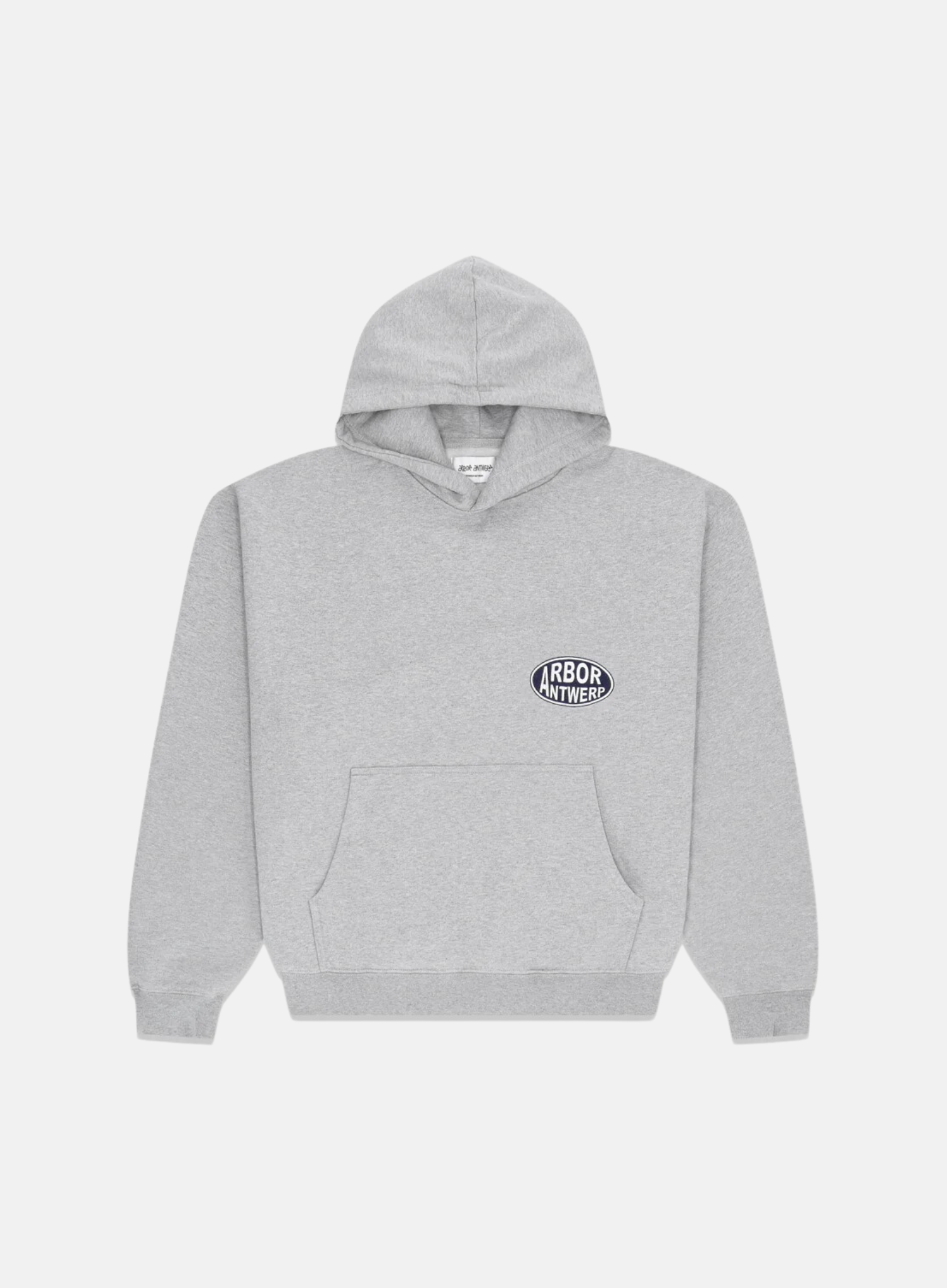 Blue Oval Logo Hoodie Grey