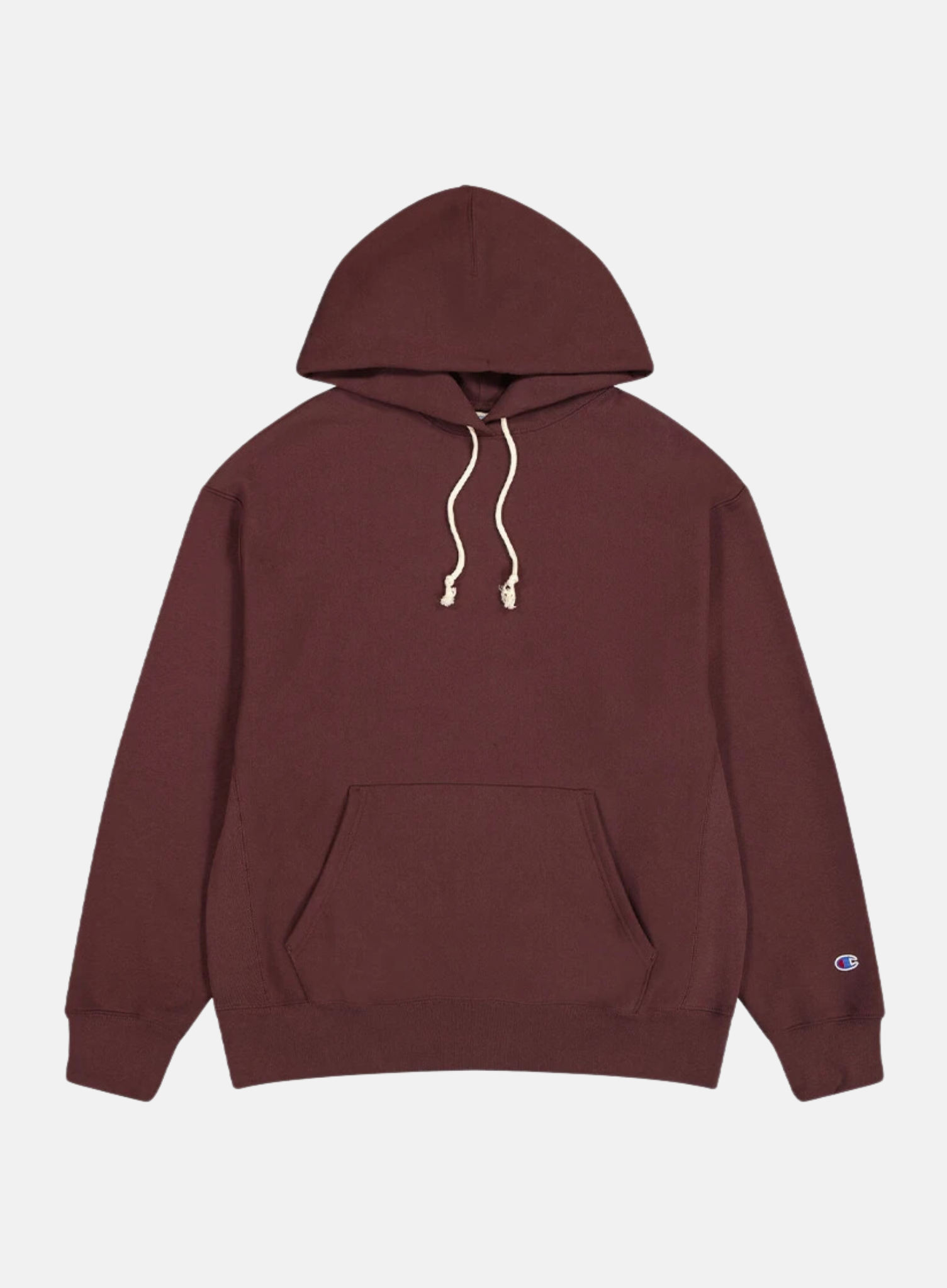 Reverse Weave Soft Fleece Hoodie Brown