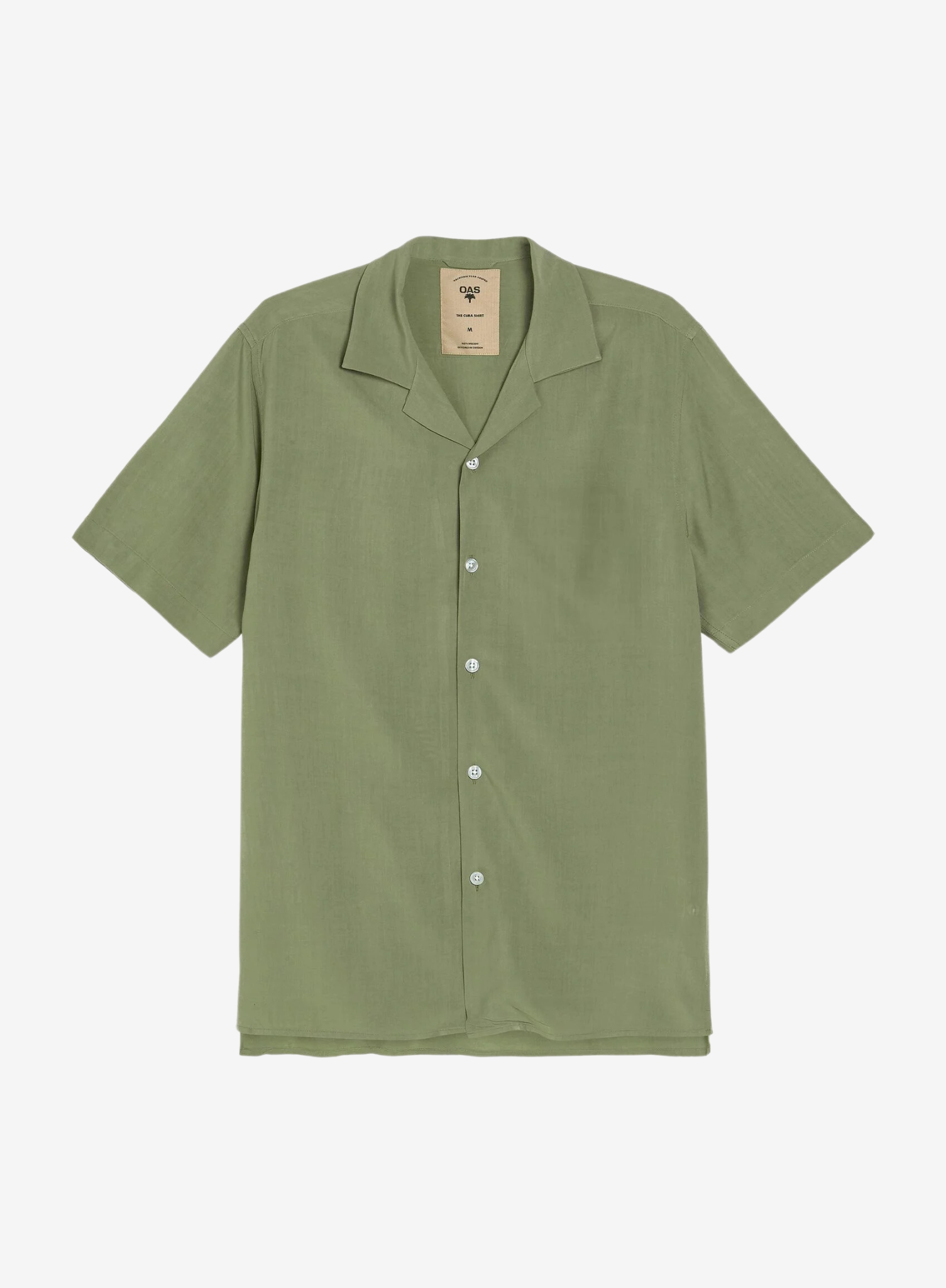 Green Plain Viscose Shirt