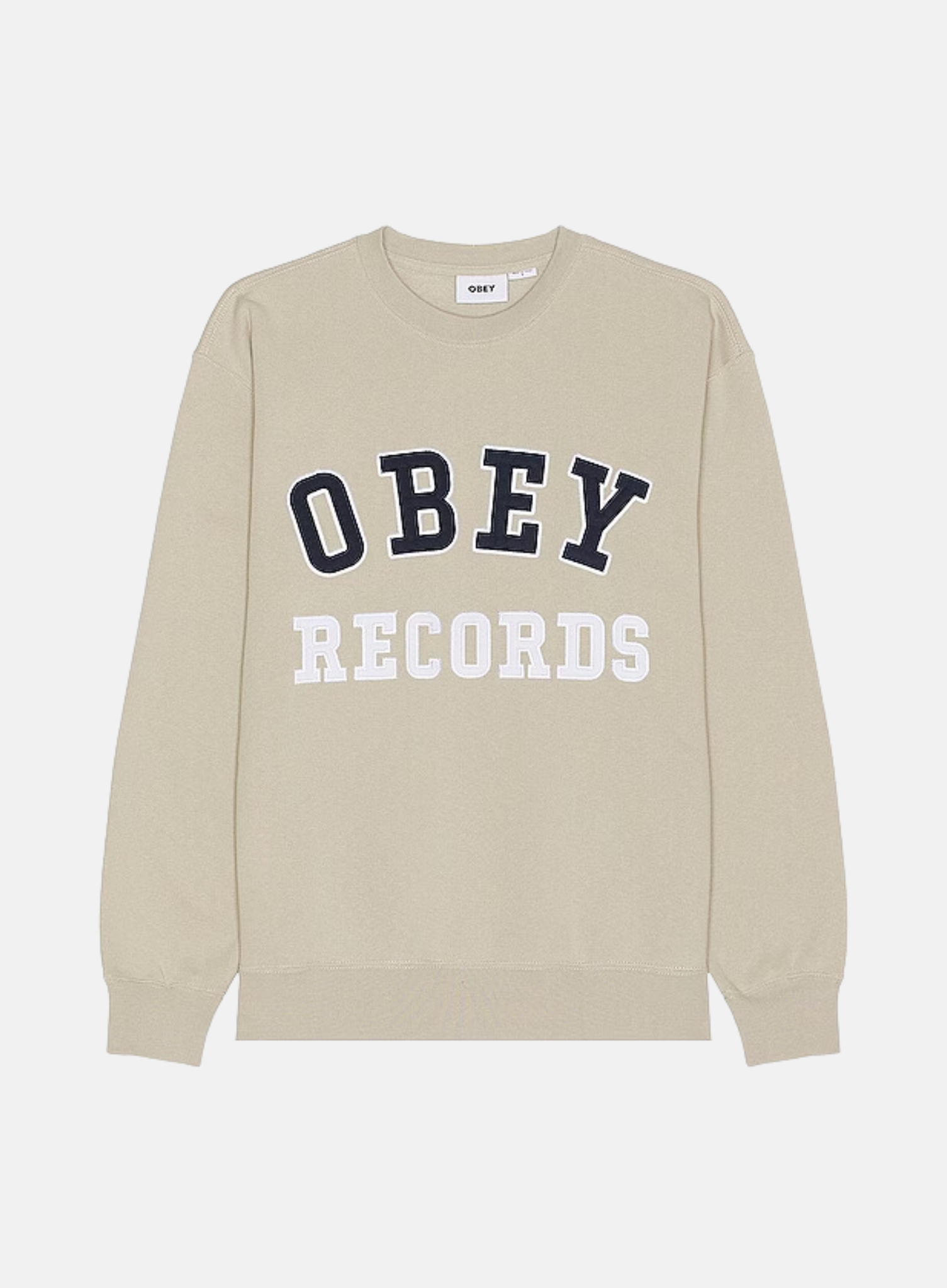 OBEY Records Crewneck Grey - Hympala Store 