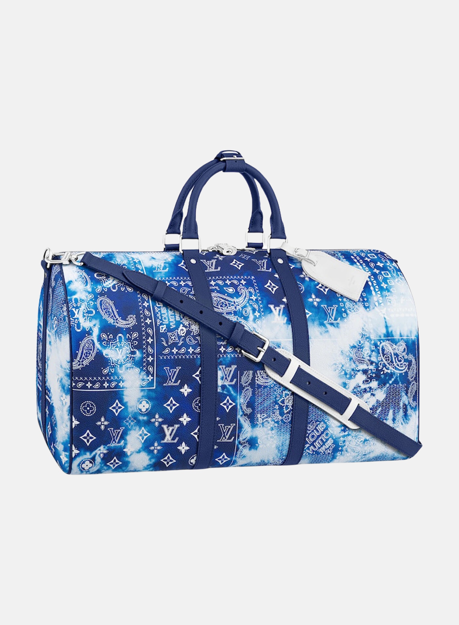 Louis Vuitton Keepall 50B Monogram Bandana Bleached Blue - Hympala Store 