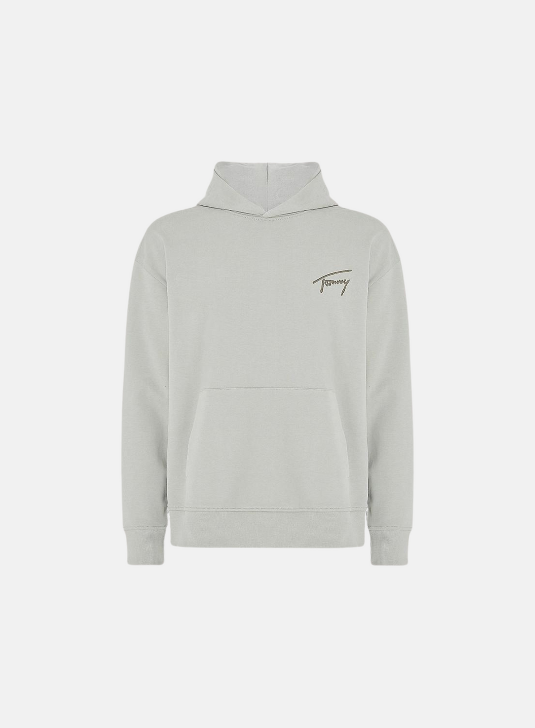Tommy Jeans Signature Logo Relaxed Hoodie Faded Willow - Hympala Store 