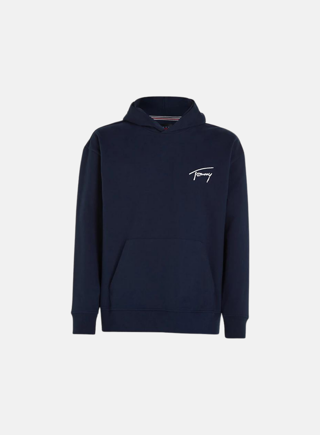 Tommy Jeans Signature Logo Relaxed Hoodie Dark Navy - Hympala Store 
