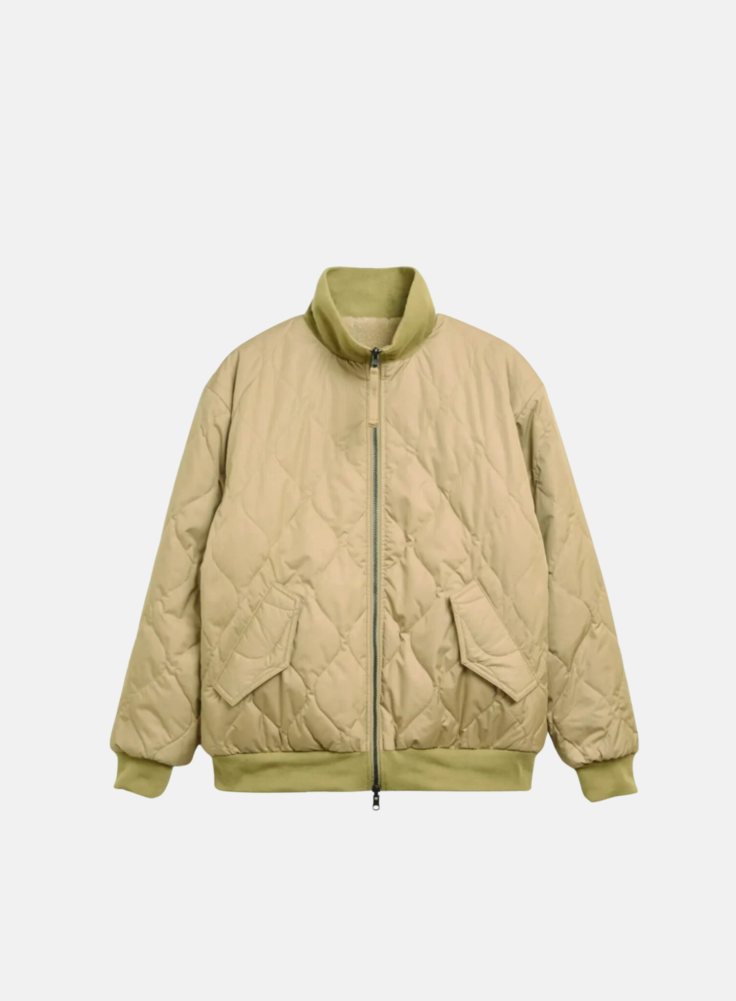 TAION REVERSIBLE HI-NECK JACKET COYOTE/BEIGE - Hympala Store 