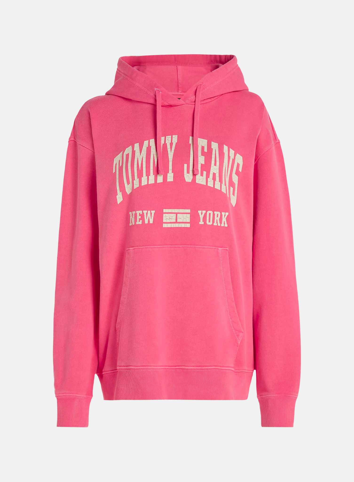 Tommy Jeans TJW Washed Varsity Hoodie Pink - Hympala Store 