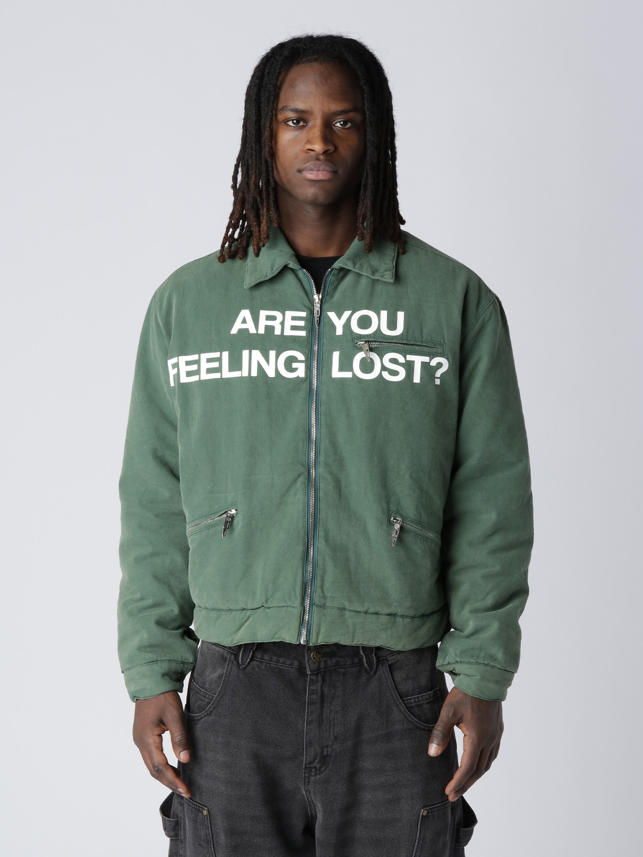 Padded Detroit Jacket Washed Green