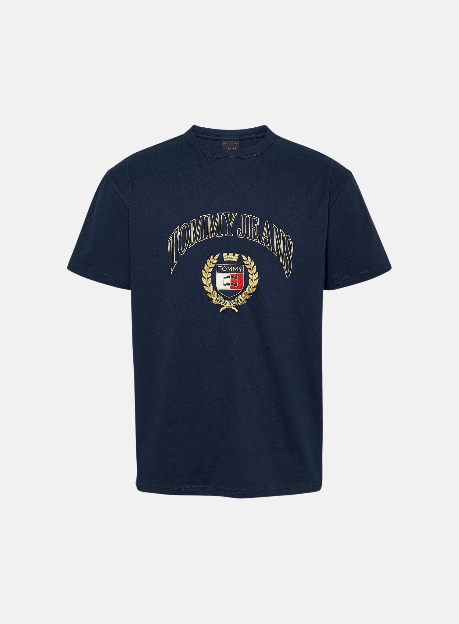 TJM Regular Prep Luxe Crest Tee Navy