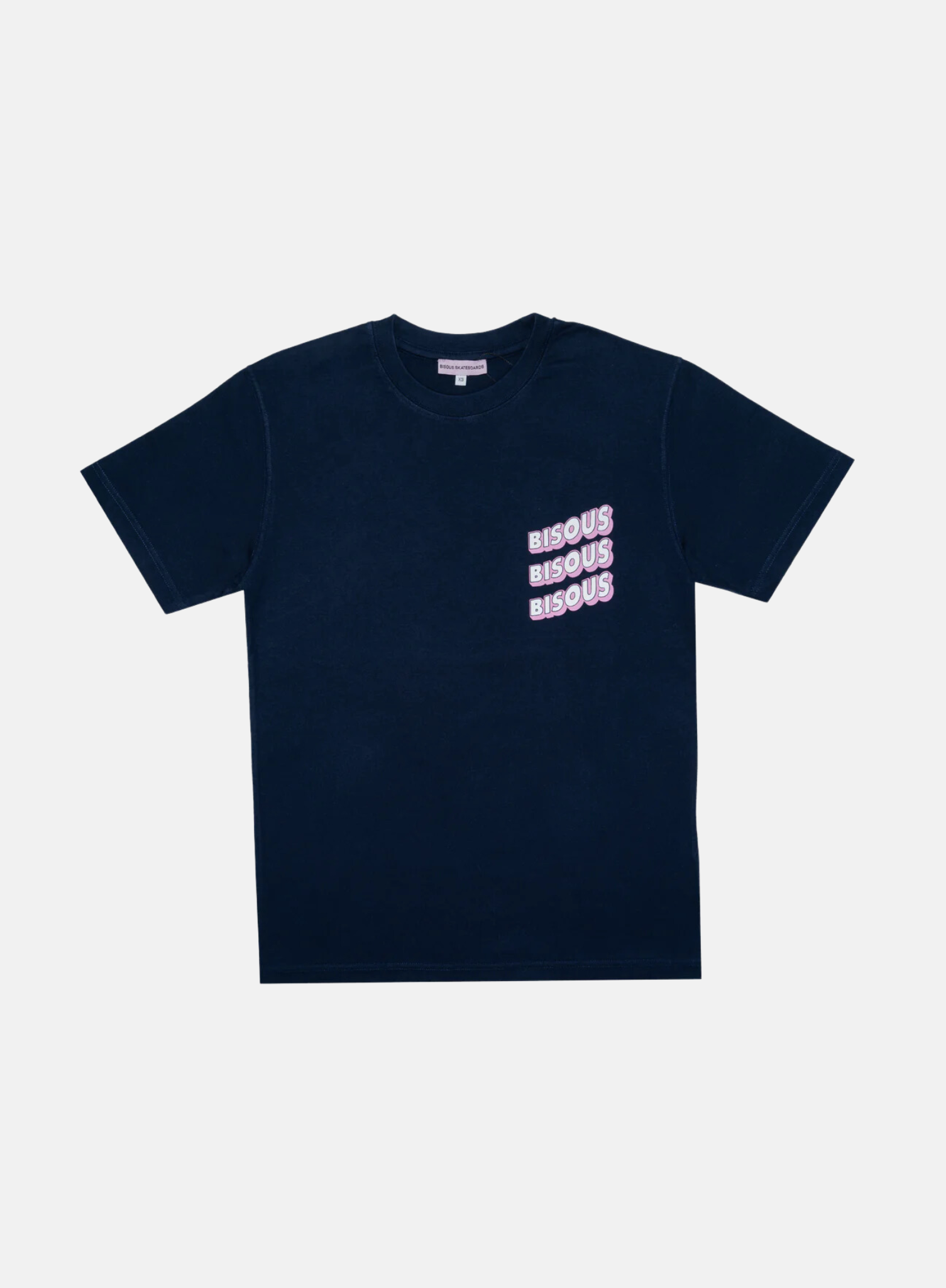 BISOUS SKATEBOARDS SS Sonics Tee Navy - Hympala Store 