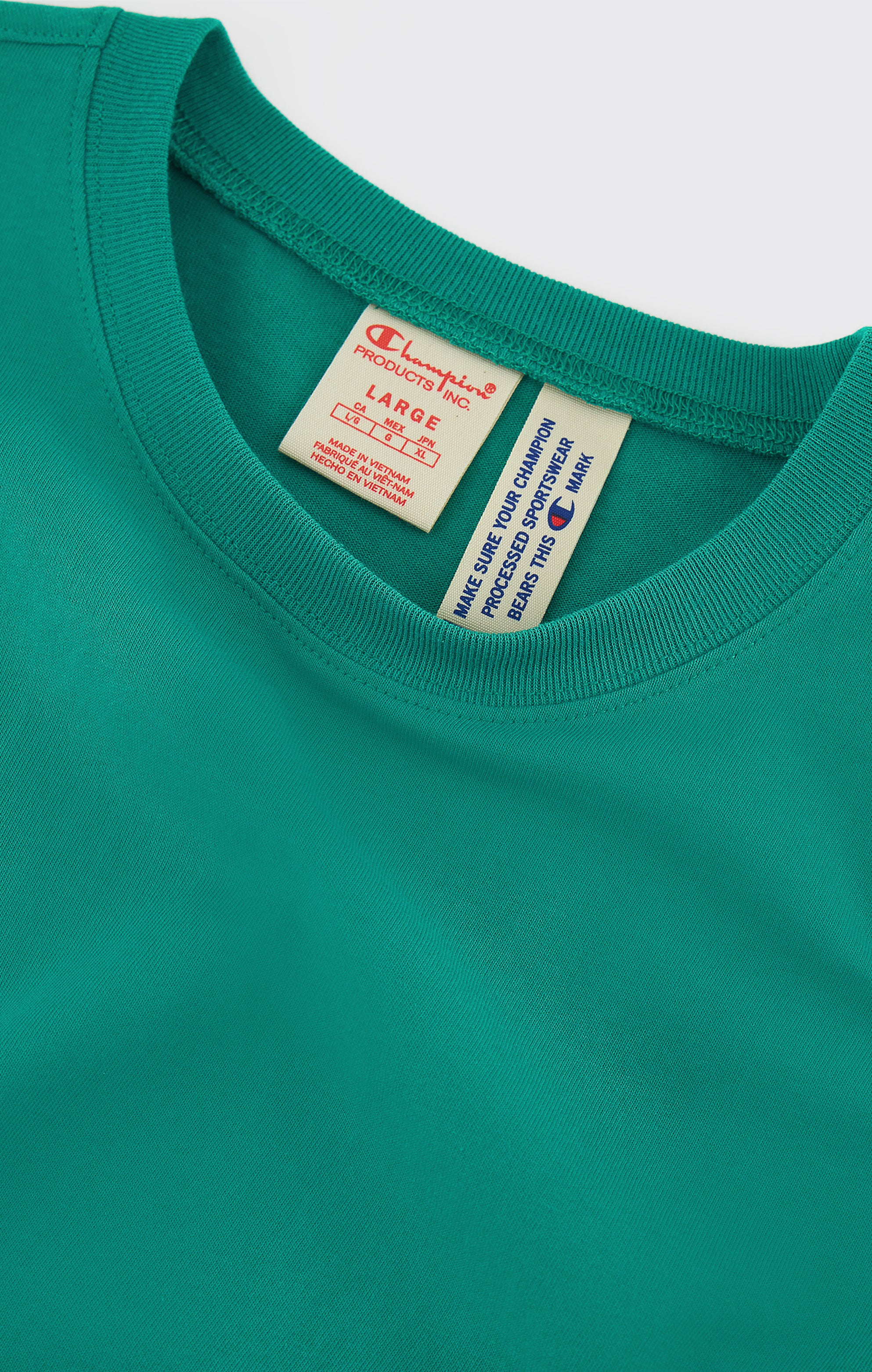 Champion Reverse Weave Cotton Tee Green - Hympala Store 