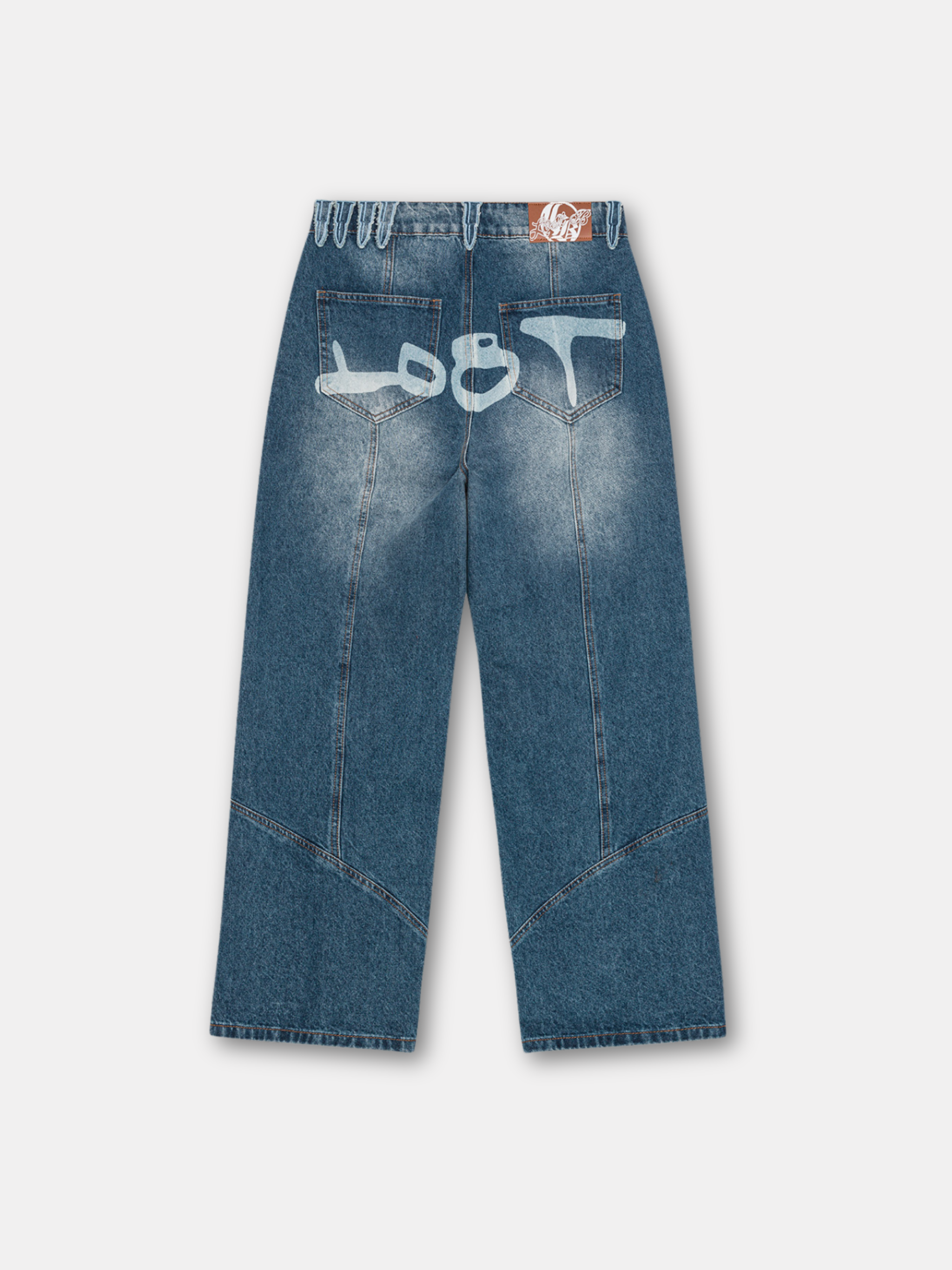 Outerseam Logo Jeans Indigo Blue