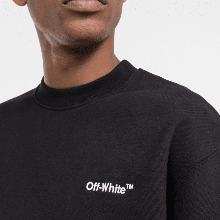 Off-White Helvetica logo-print Sweatshirt Black - Hympala Store 