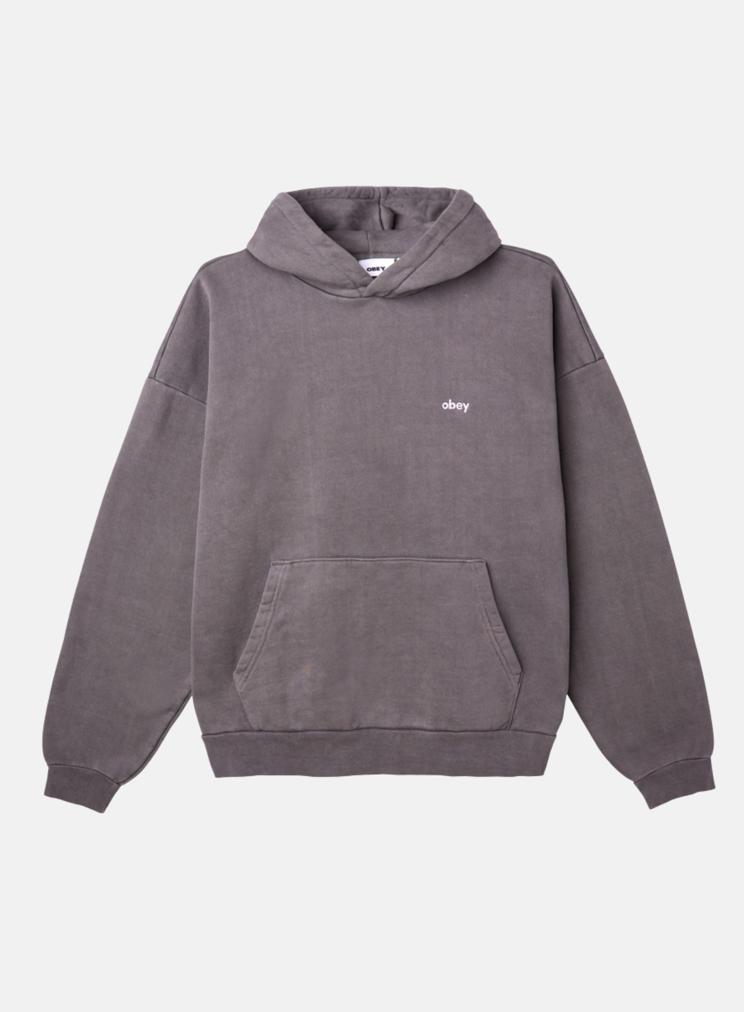 OBEY Lowercase Pigment Dyed Hoodie Black - Hympala Store 