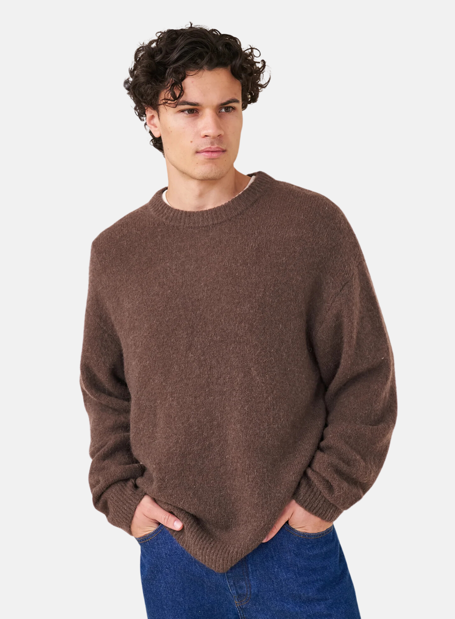 Baxter Mohair Blend Sweater Brown