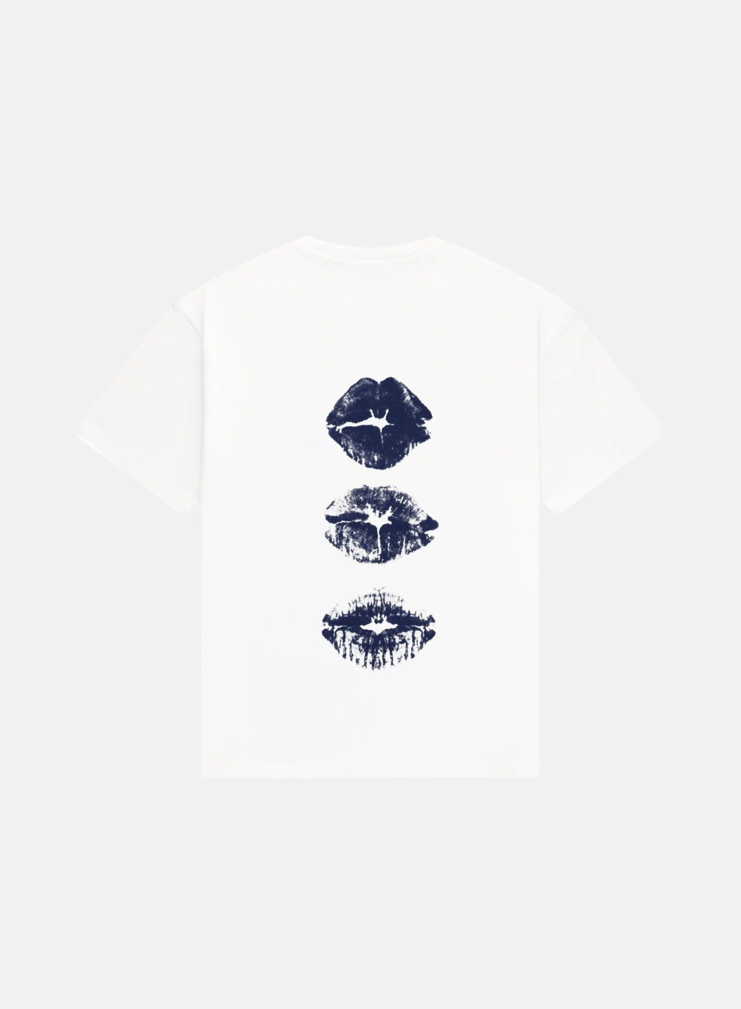 Blue Lips Tee White