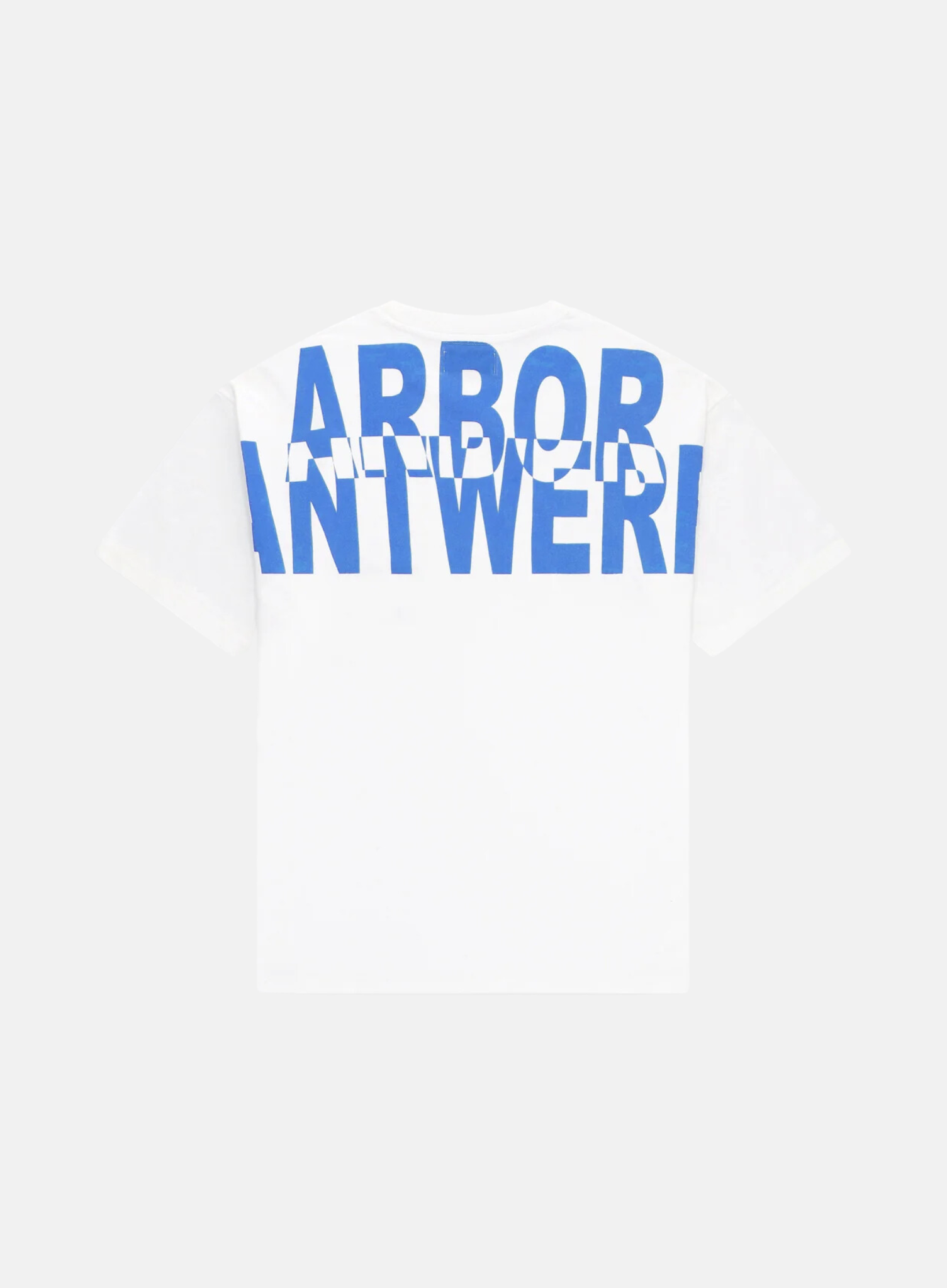 Blue Overlay Tee White