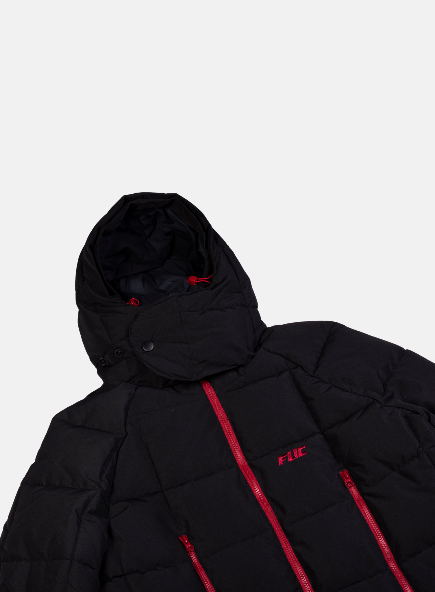 Blocked Puffer Jacket Black/Red