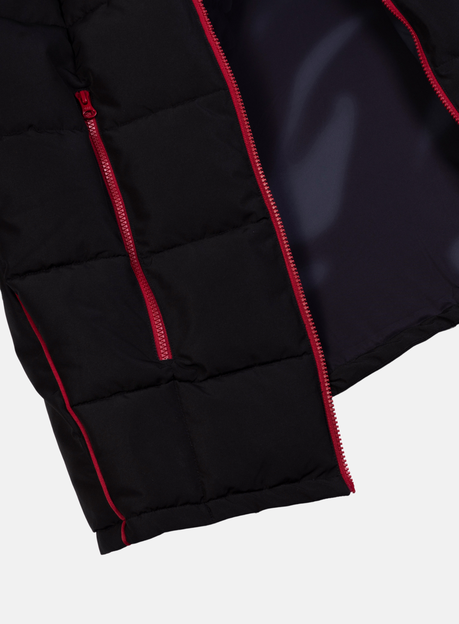 Blocked Puffer Jacket Black/Red