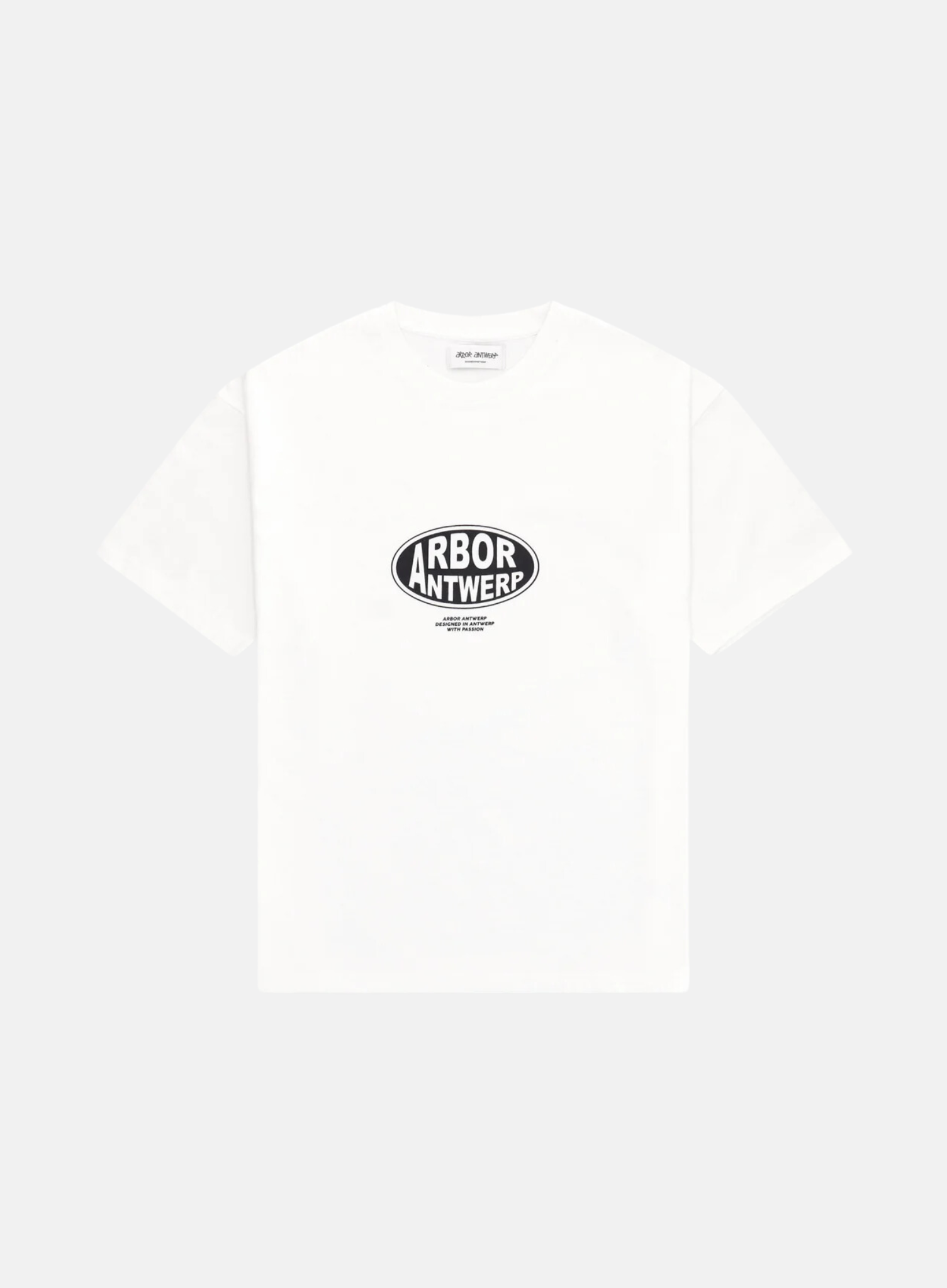 Blue Oval Logo Tee White