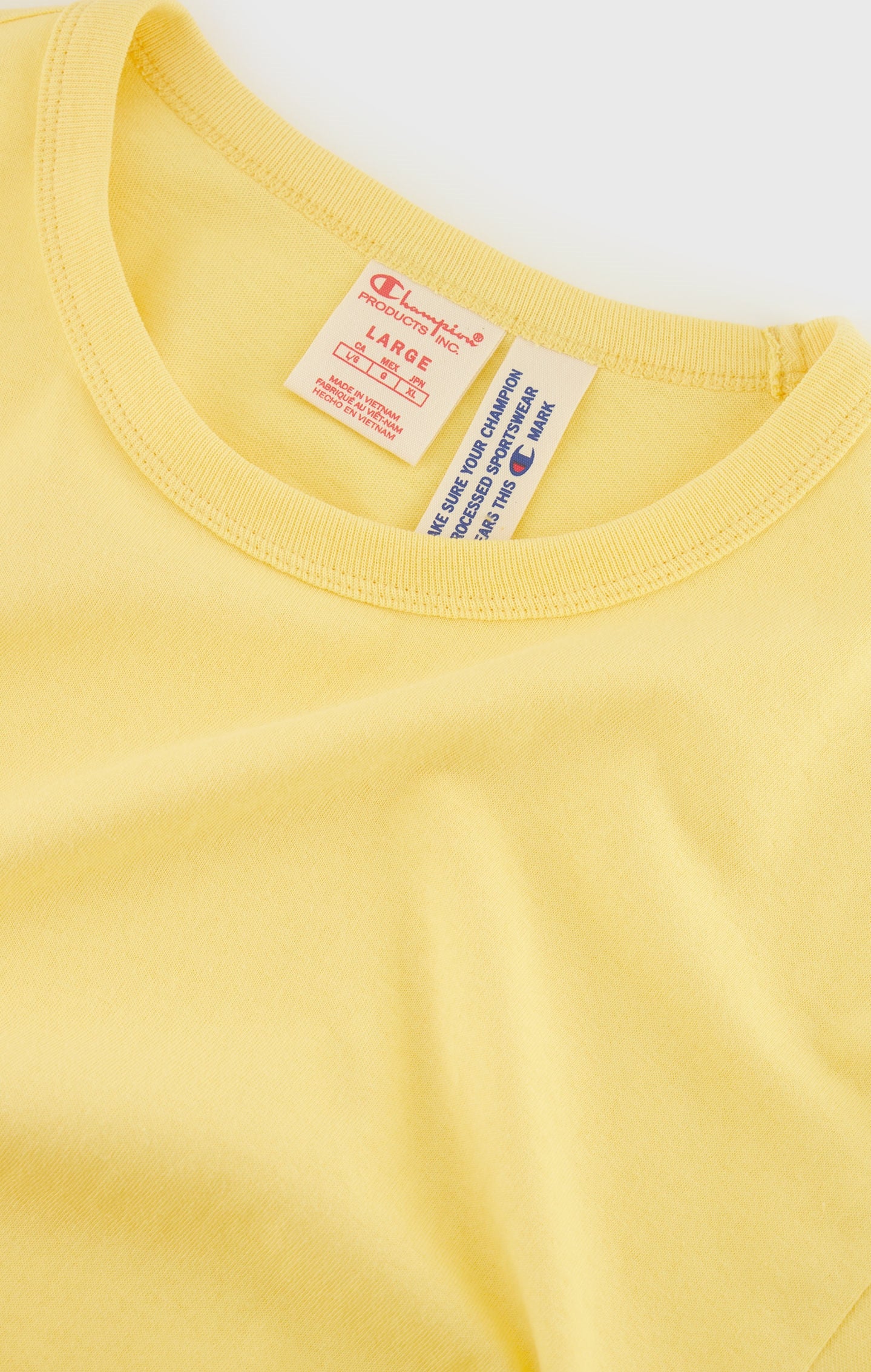 Champion Reverse Weave Cotton Tee Yellow - Hympala Store 