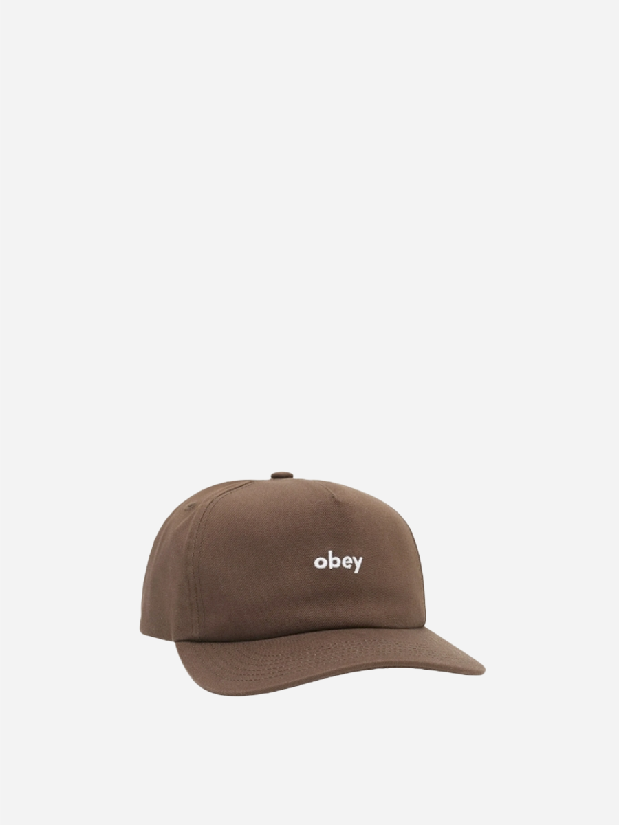 Obey Lowercase 5-Panel Brown