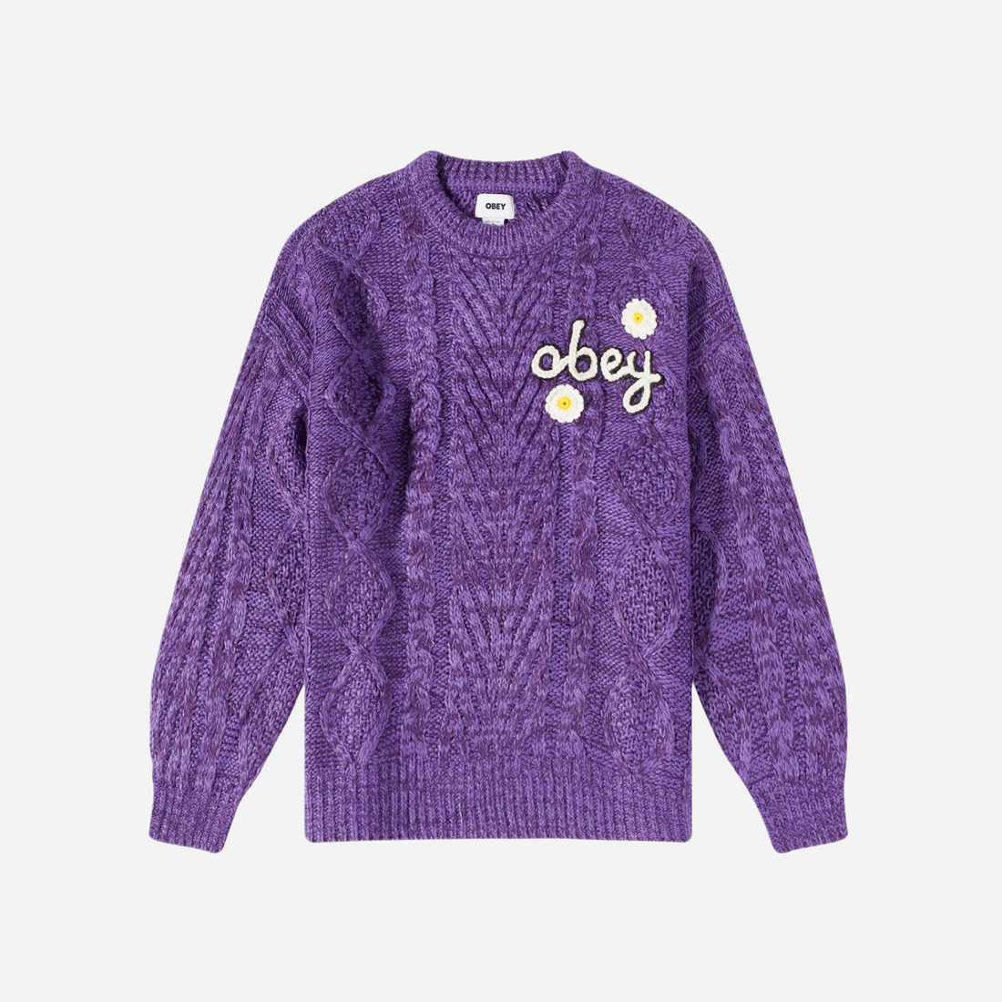 OBEY Flora Sweater Purple - Hympala Store 