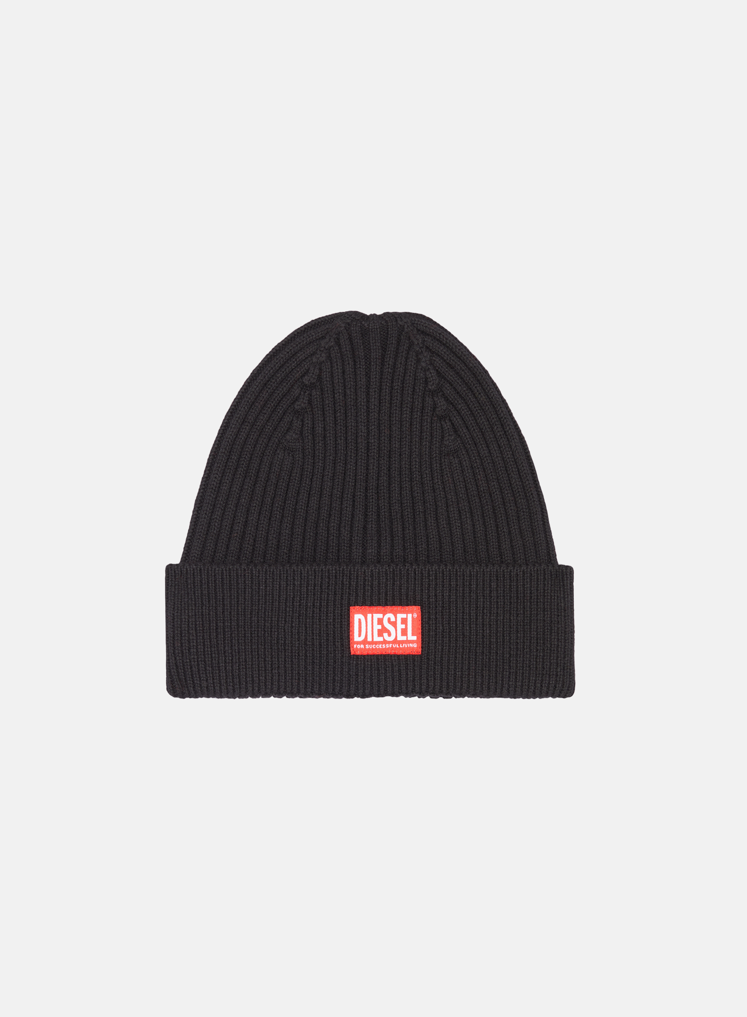 DIESEL Patch Logo Beanie Black - Hympala Store 