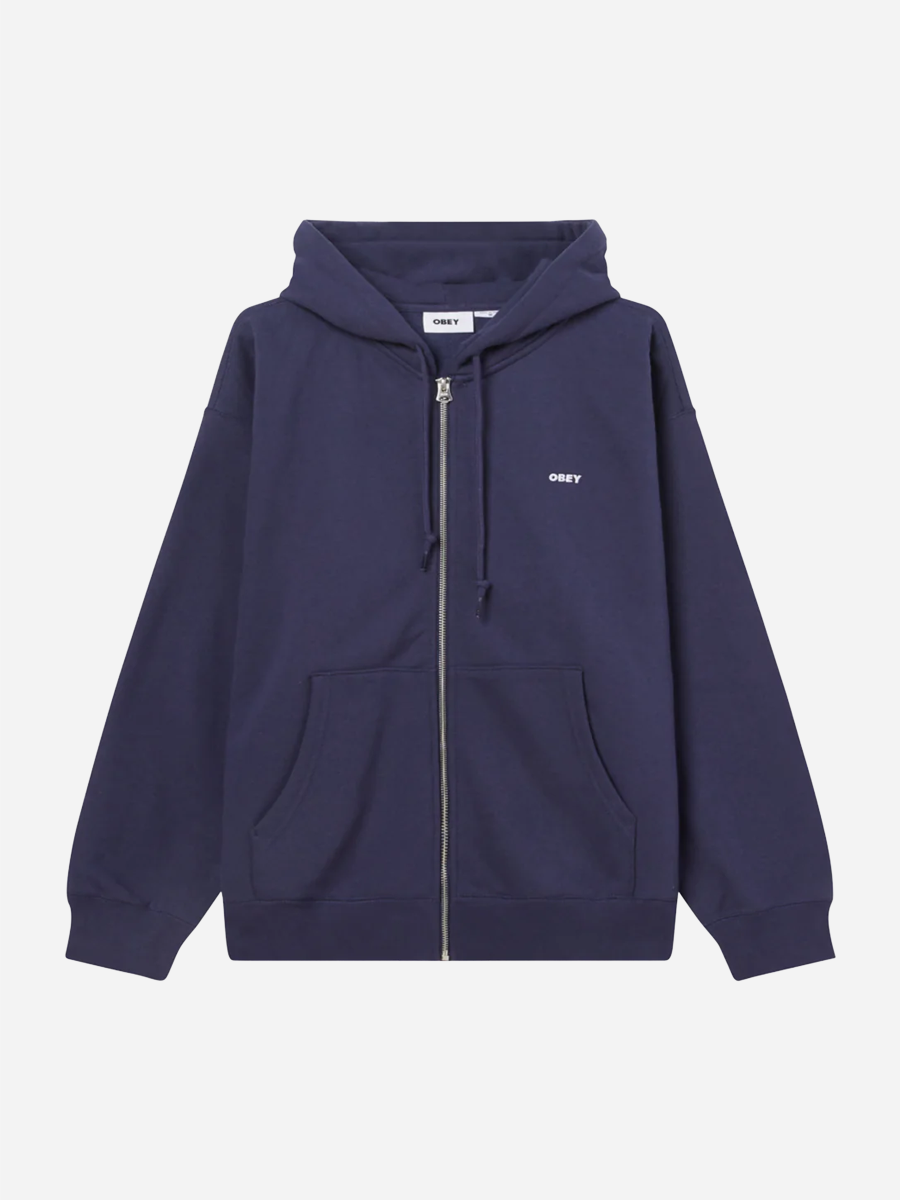 Established Works Bold Zip-Hoodie Navy