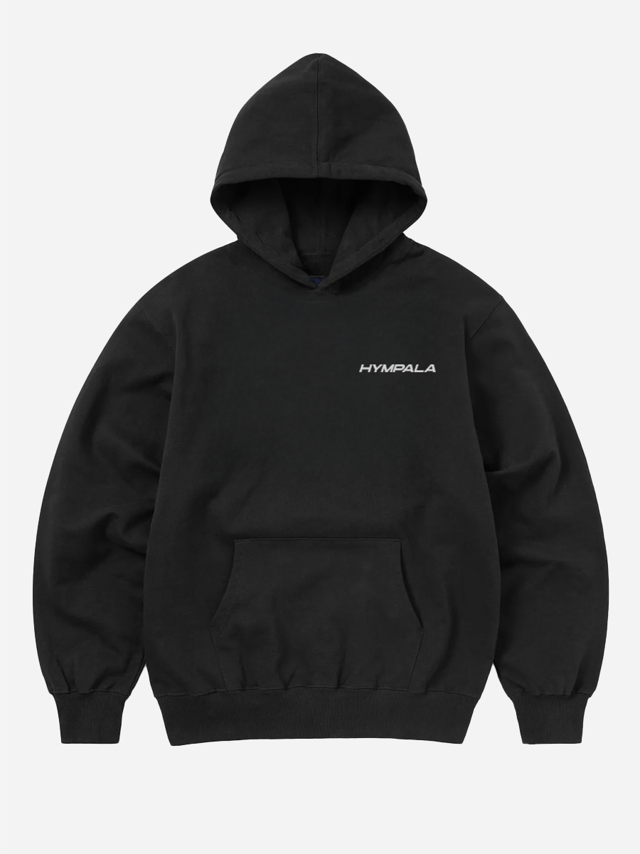 Embroidered Small Logo Hoodie Black