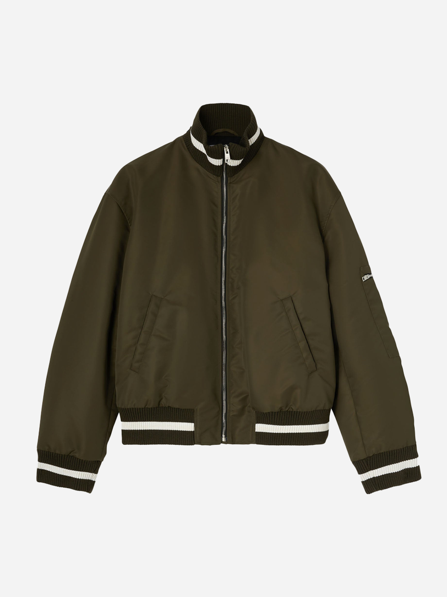 Nylon Padded Bomber Jacket