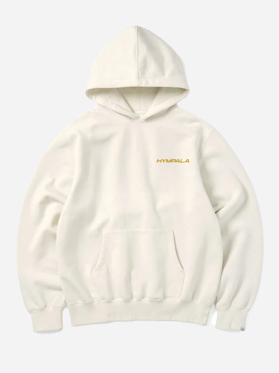 Embroidered Small Logo Hoodie Natural