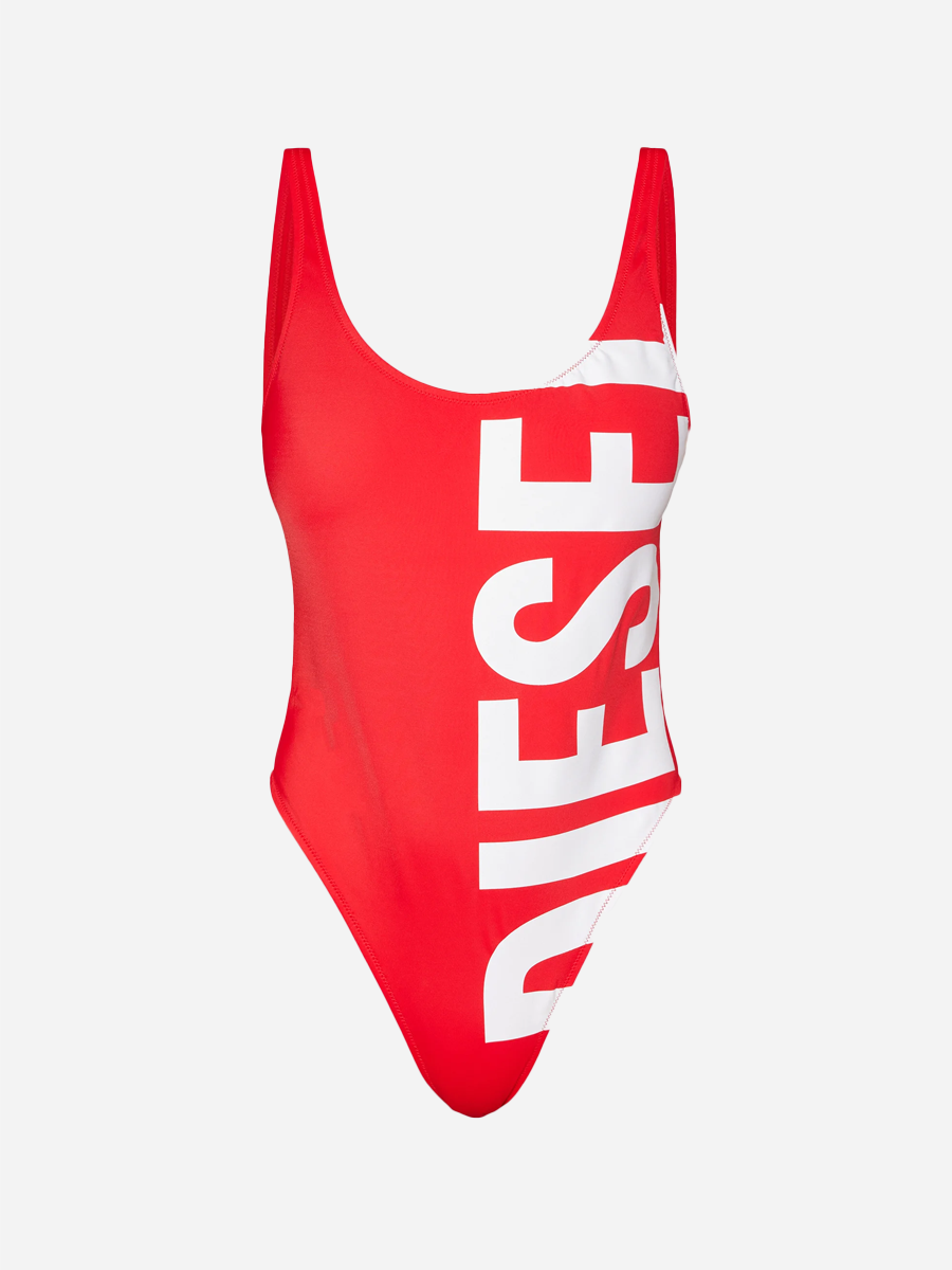 Logo Print Bathing Suit