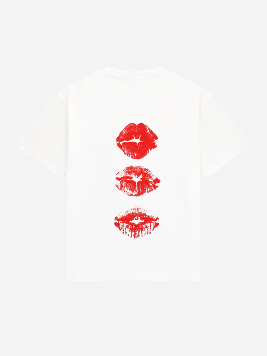 Red Lips Tee White