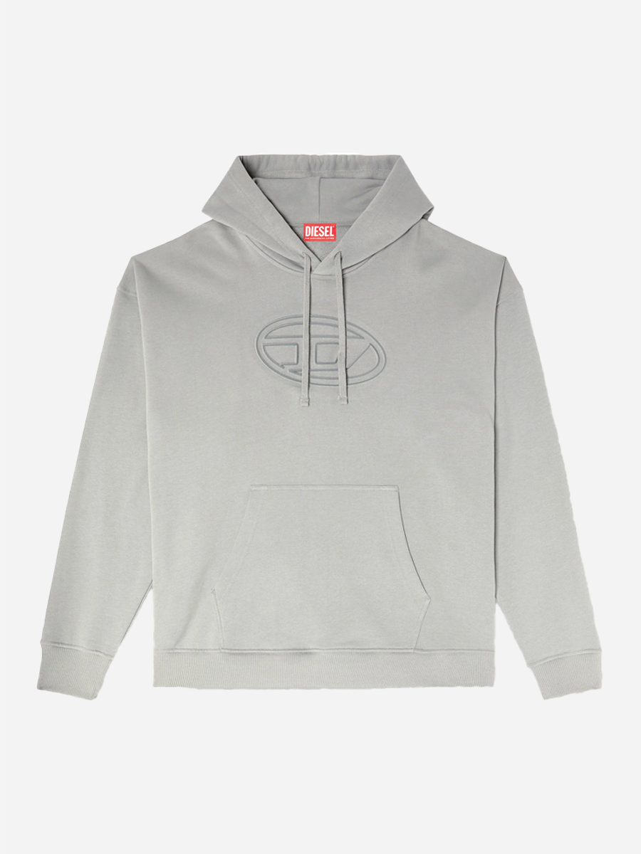 Embossed Oval D Hoodie Light Grey