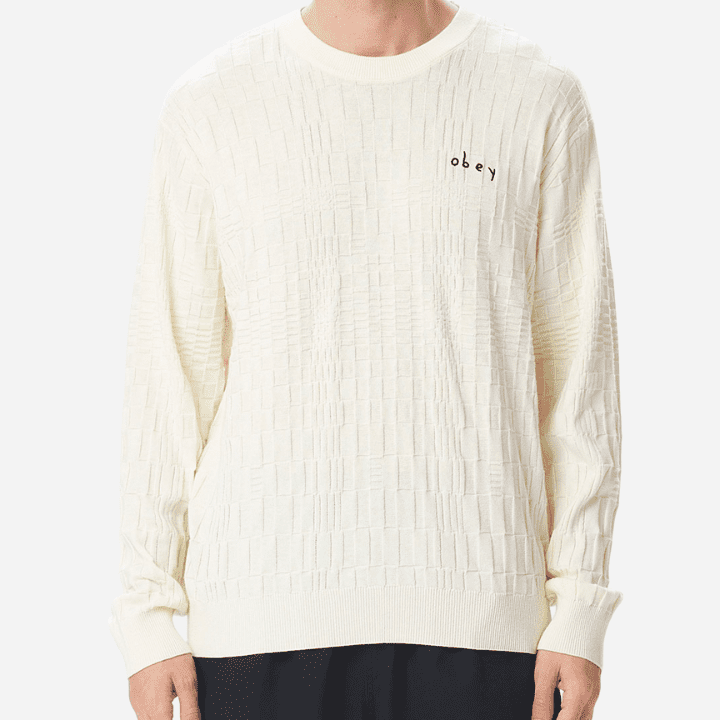 OBEY Spatial Sweater Unbleached - Hympala Store 