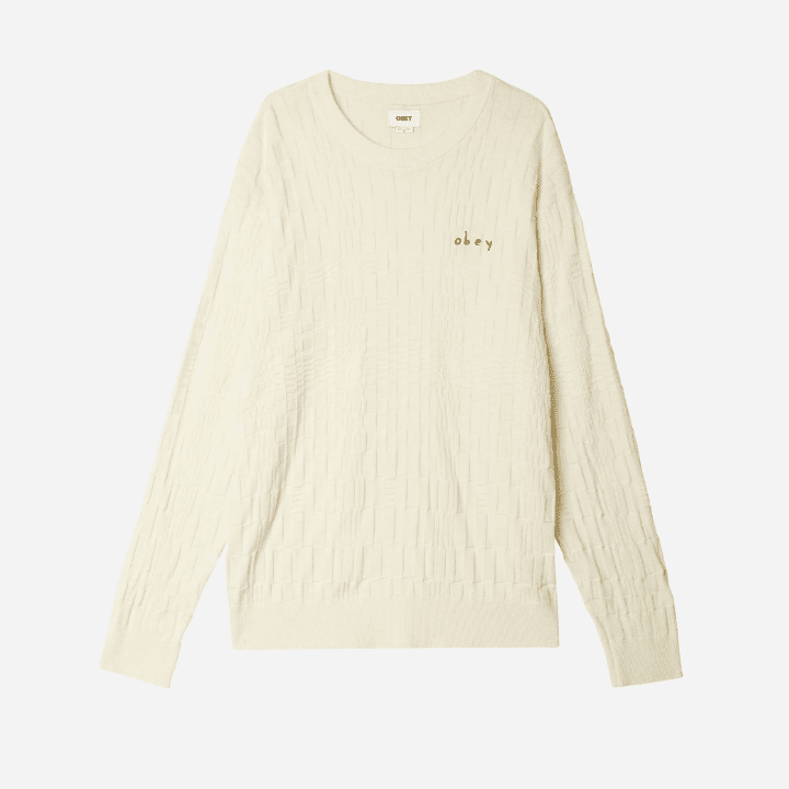OBEY Spatial Sweater Unbleached - Hympala Store 